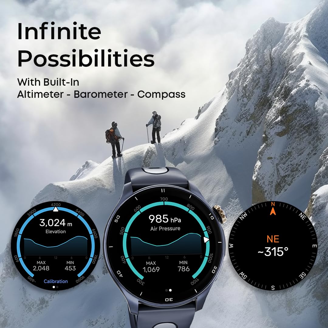 Titan Celestor 1.43" AMOLED Smart Watch with Built-in GPS, Advanced Health Intelligence, AI Voice Assistant, Aluminium Case, 100+ Sports Modes, Water Resistance – Smartwatch for Men & Women (Beige)