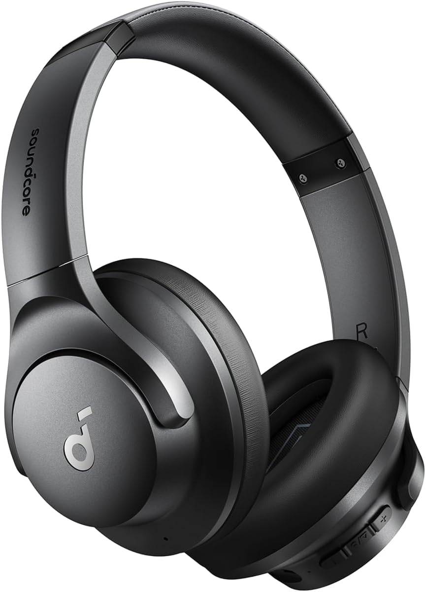 Q20i Wireless Bluetooth Over-Ear Headphones with Hybrid Active Noise Cancelling, 40h Playtime in ANC Mode, Hi-Res Audio, Deep Bass, Personalization via App