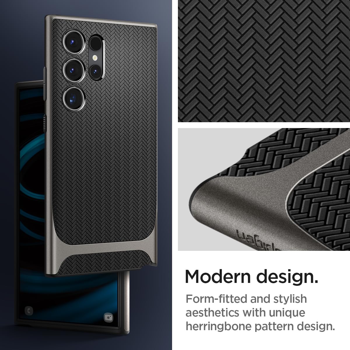 Neo Hybrid for Samsung Galaxy S24 Ultra Case, Galaxy S24 Ultra Back Cover (2024) - Gunmetal