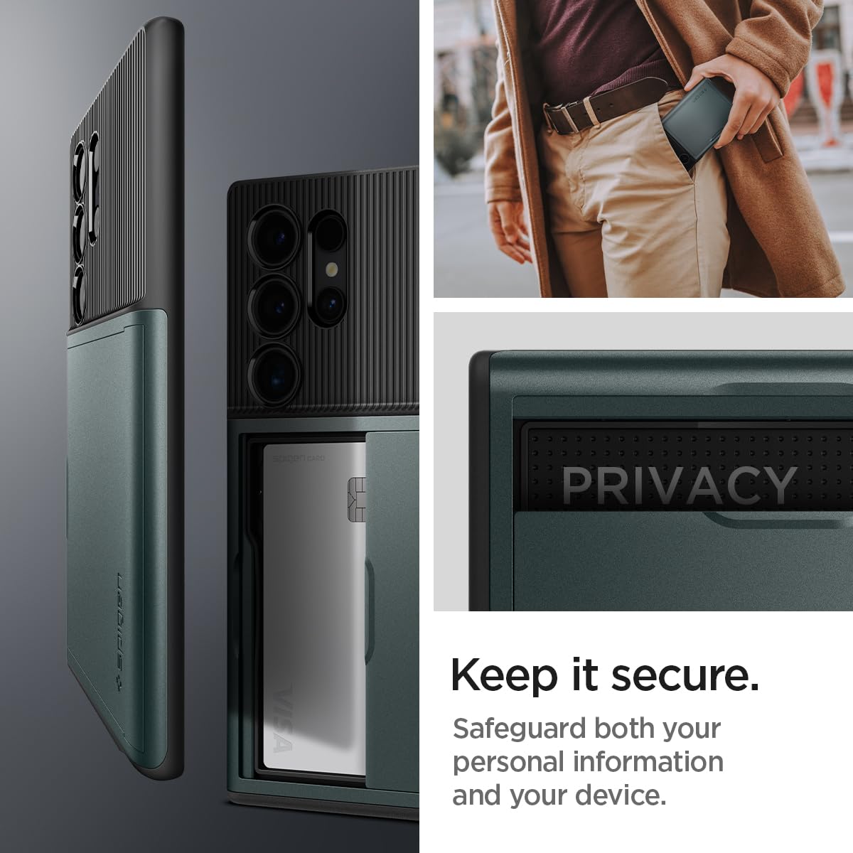 Armor CS for Samsung Galaxy S24 Ultra Case, Galaxy S24 Ultra Back Cover (2024) - TPU+PC